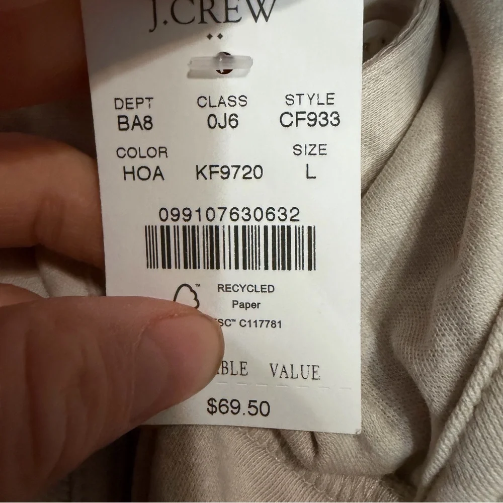 J. Crew 60% cotton